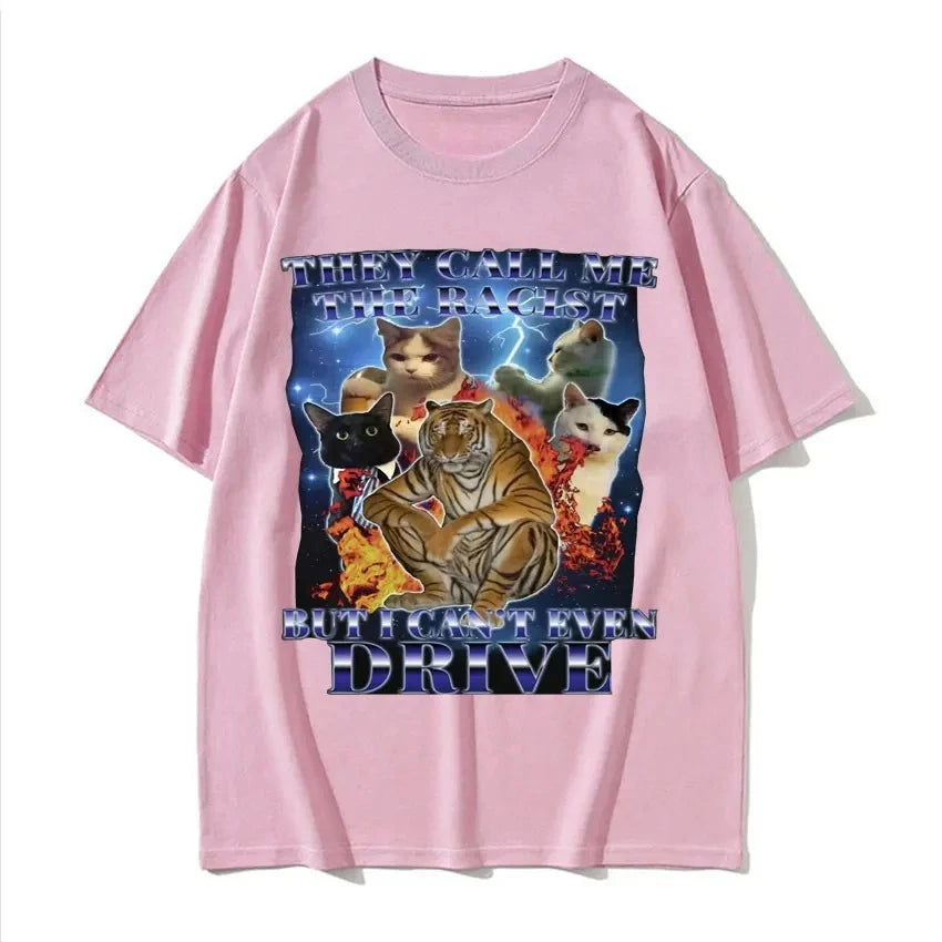 funny cat meme graphic t-shirt for kids