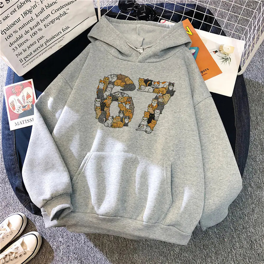 six seven cartoon hoodie for kids