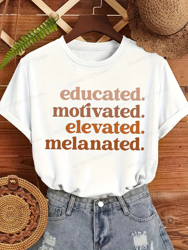 educated motivated melanated t-shirt for kids