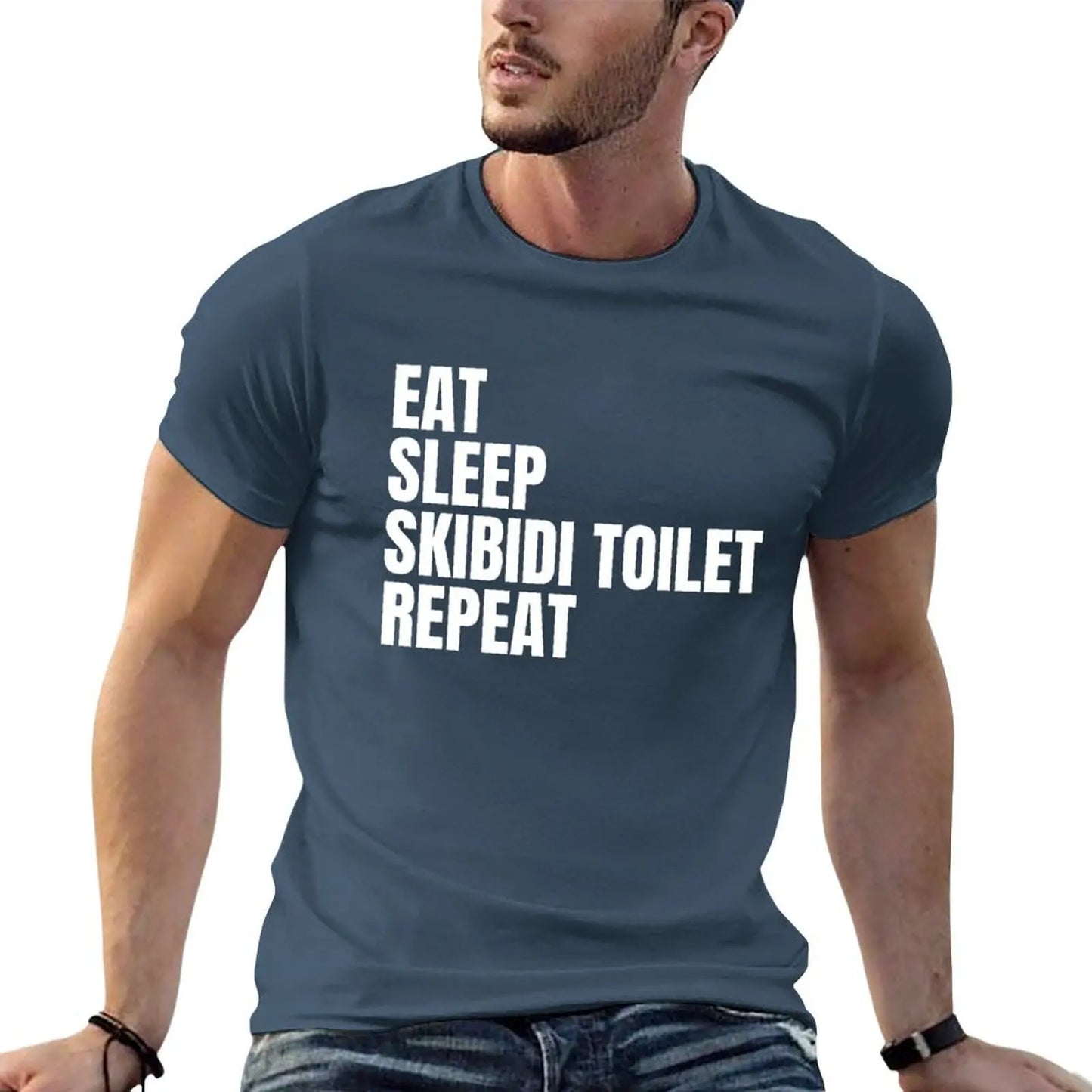 skibidi toilet repeat graphic t-shirt