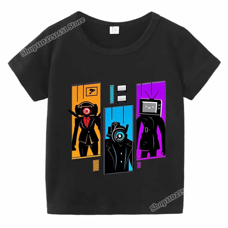 skibidi toilet kids summer t-shirt