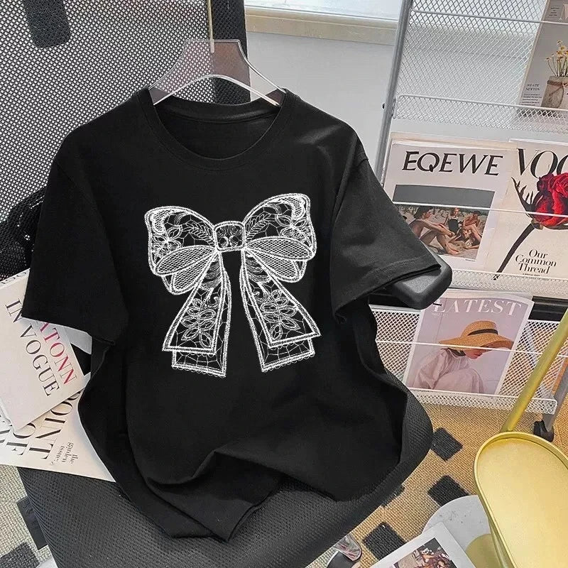 skibidi bows print t-shirt for kids