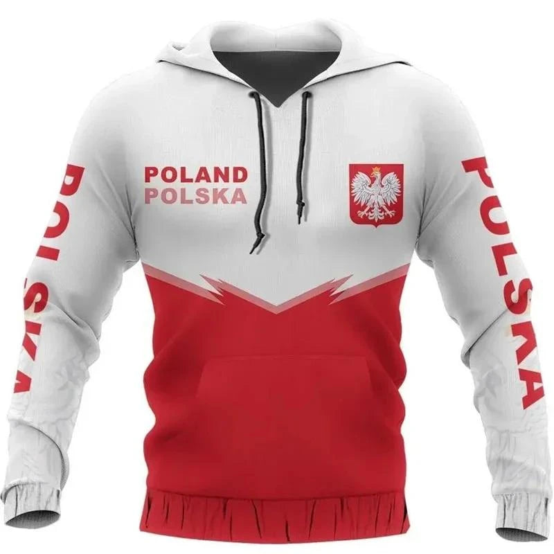 poland flag hoodie for kids