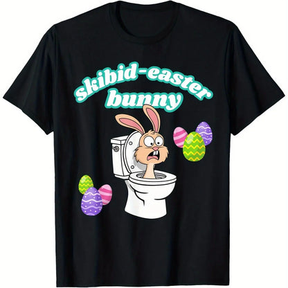 Skibidi Easter Bunny Graphic Tee for Kids