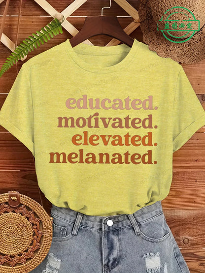 Educated Motivated Melanated T-Shirt for Kids