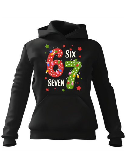 SIX SEVEN Pattern Printed Cotton Hoodie