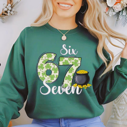 Six Seven Shamrock Hoodie for Kids