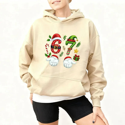 Six Seven Christmas Hoodie with Fun Graphic Design