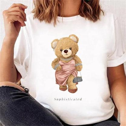 Casual Bear Print T-shirt for Kids
