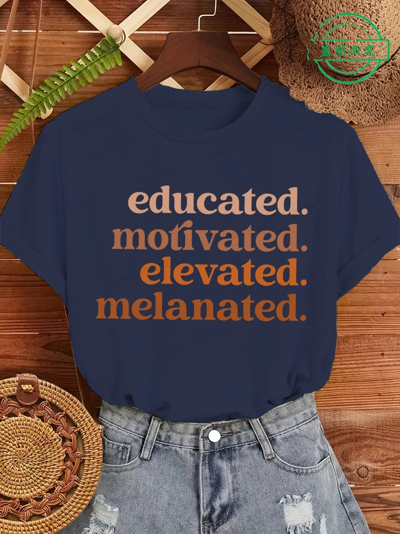 educated motivated melanated t-shirt for kids