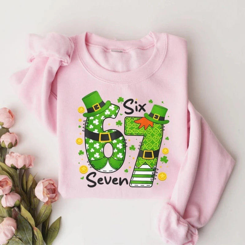 lucky clover design hoodie for kids