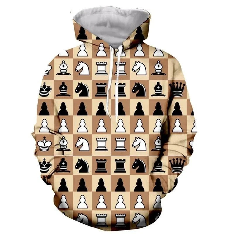 chess print hoodie for kids