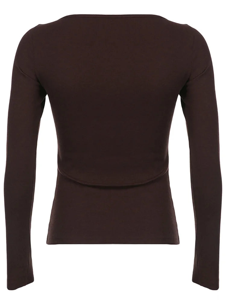 girls' long sleeve knitted top with lace detail