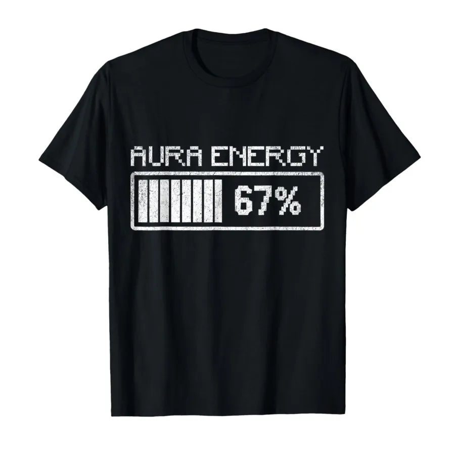 aura energy 67% meme t-shirt for kids