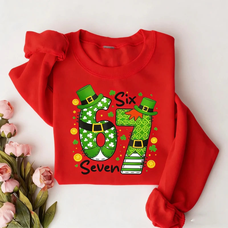 lucky clover design hoodie for kids