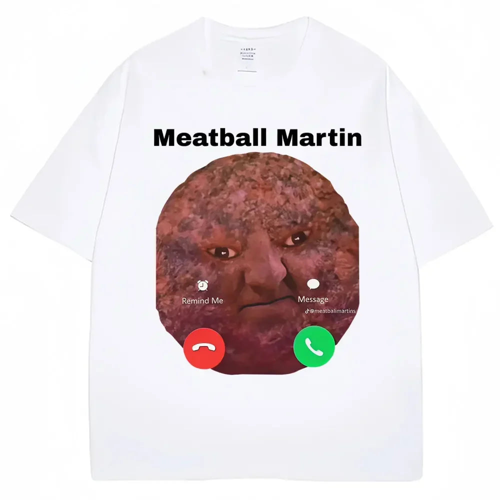 meatball martin graphic t-shirt for kids
