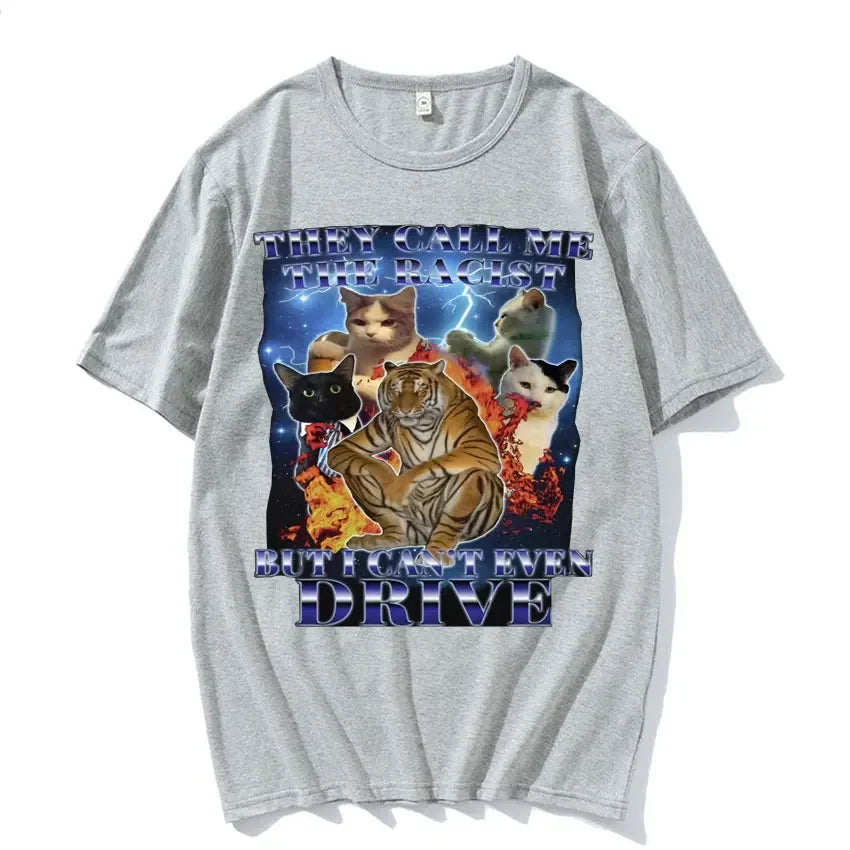 funny cat meme graphic t-shirt for kids