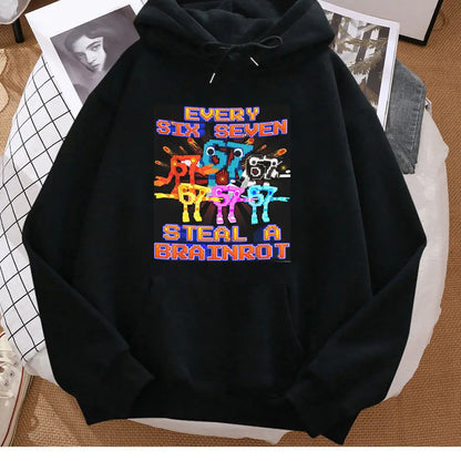 Six Seven Cartoon Hoodie for Kids