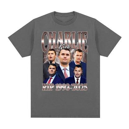 Comical Charlie Kirk Graphic T-shirt for Kids