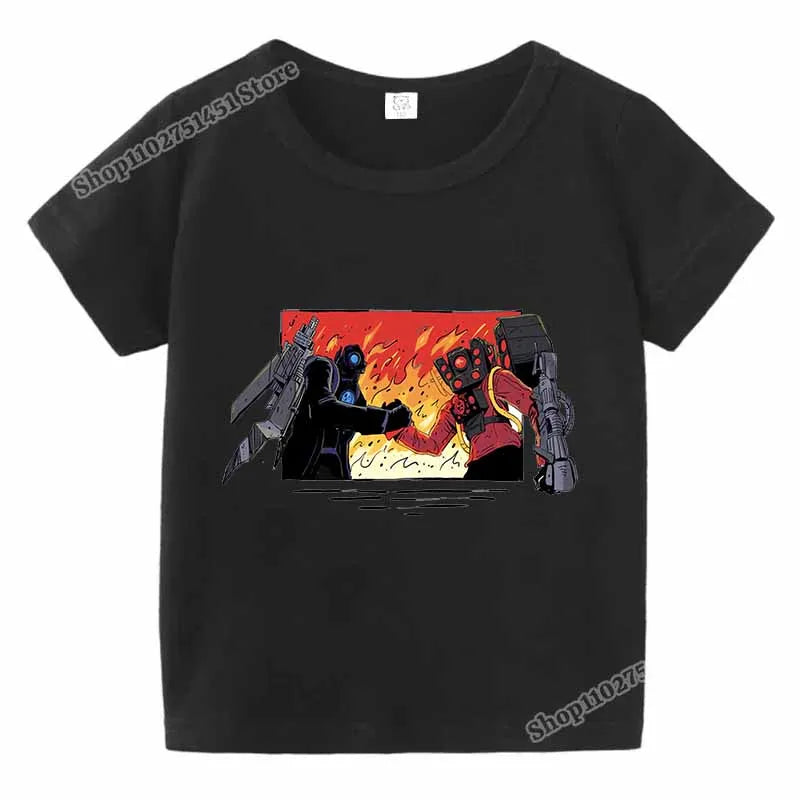 skibidi toilet graphic t-shirt for kids