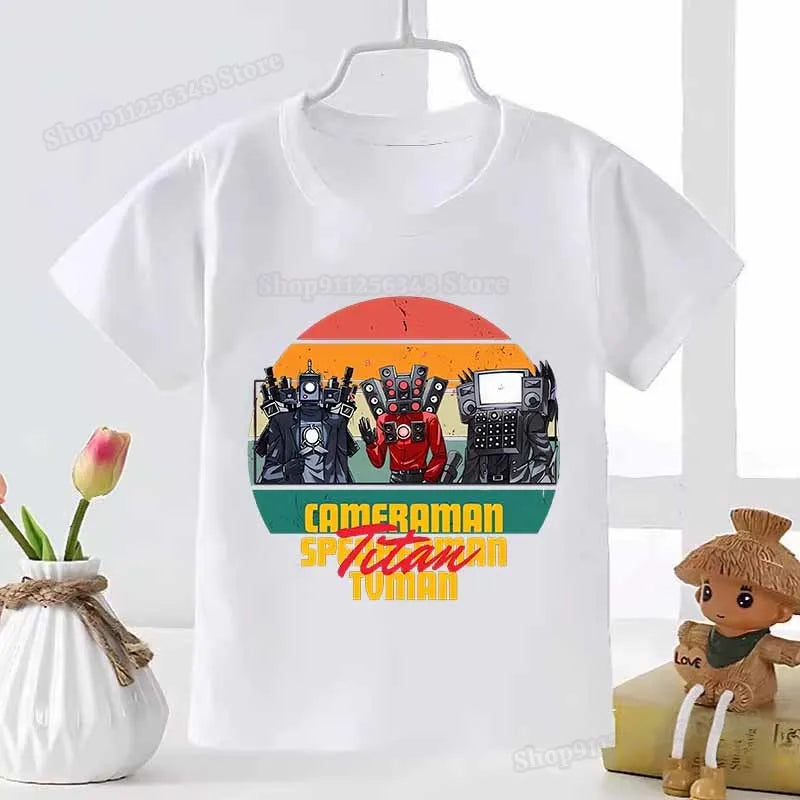 skibidi toilet graphic t-shirt for kids
