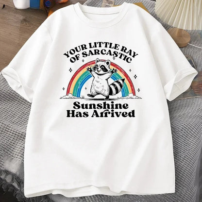 Sassy Raccoon Graphic T-Shirt for Kids