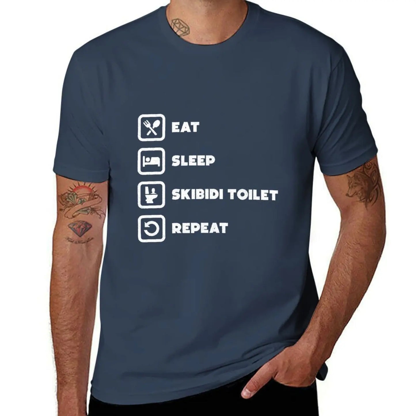 eat sleep skibidi toilet repeat t-shirt