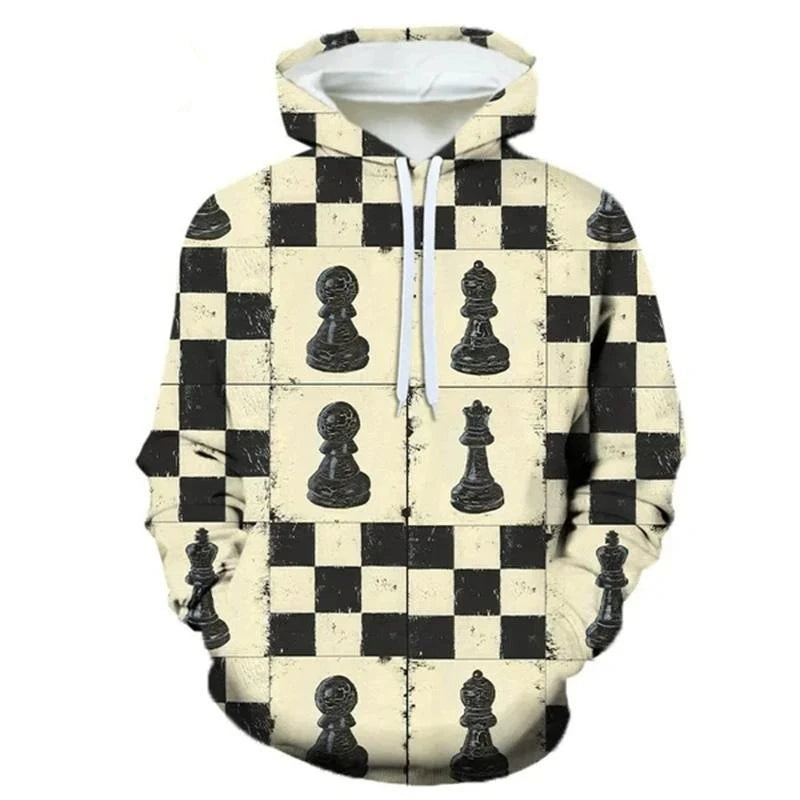 chess print hoodie for kids