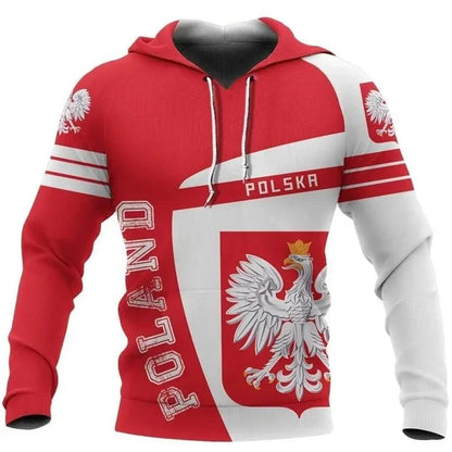 Poland Flag Hoodie for Kids