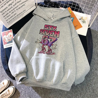 Six Seven Cartoon Hoodie for Kids