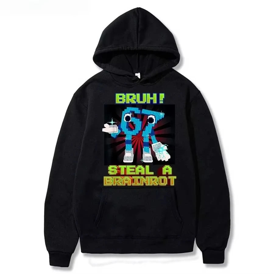 bruh 67 six seven kids hoodie