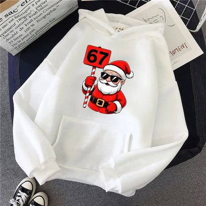 Y2K Christmas Santa Graphic Hoodie for Kids