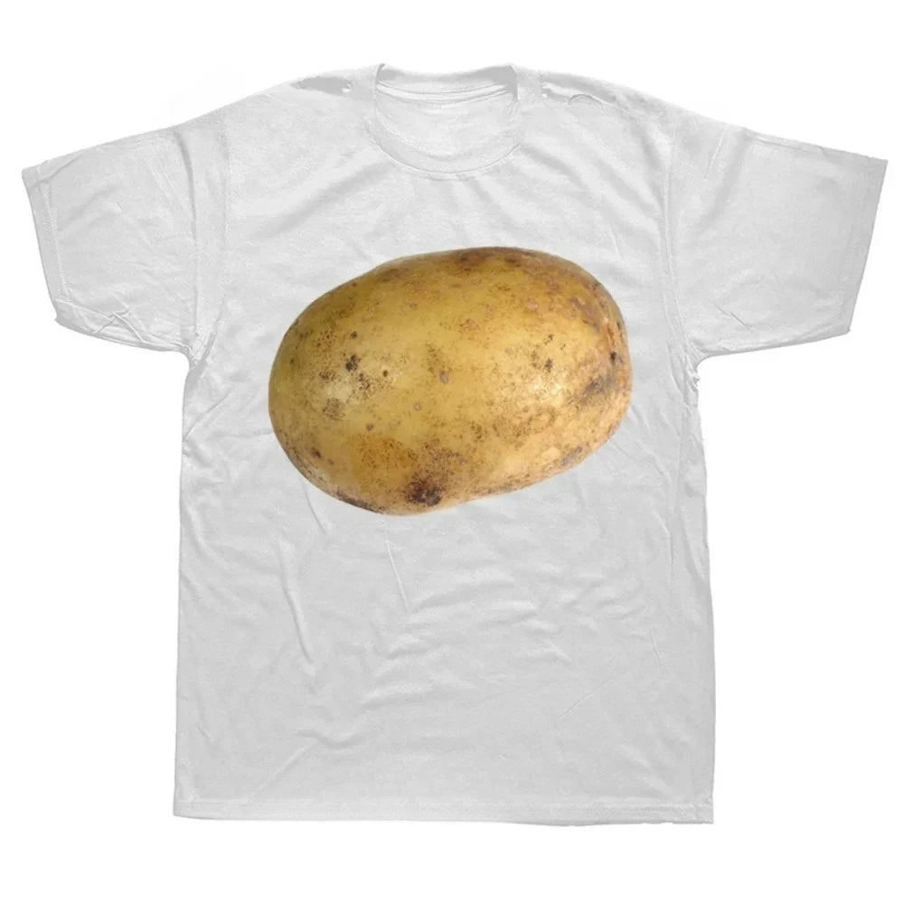 funny potato and french fry graphic t-shirt