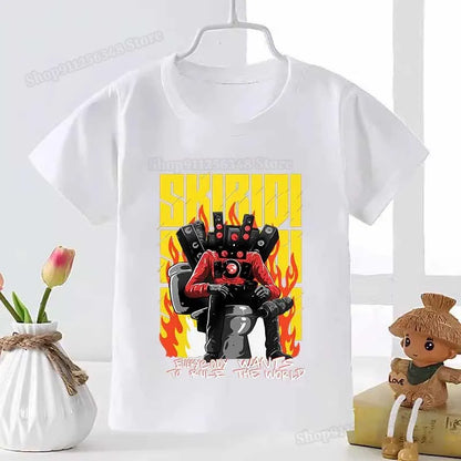 Skibidi Toilet Graphic T-shirt for Kids