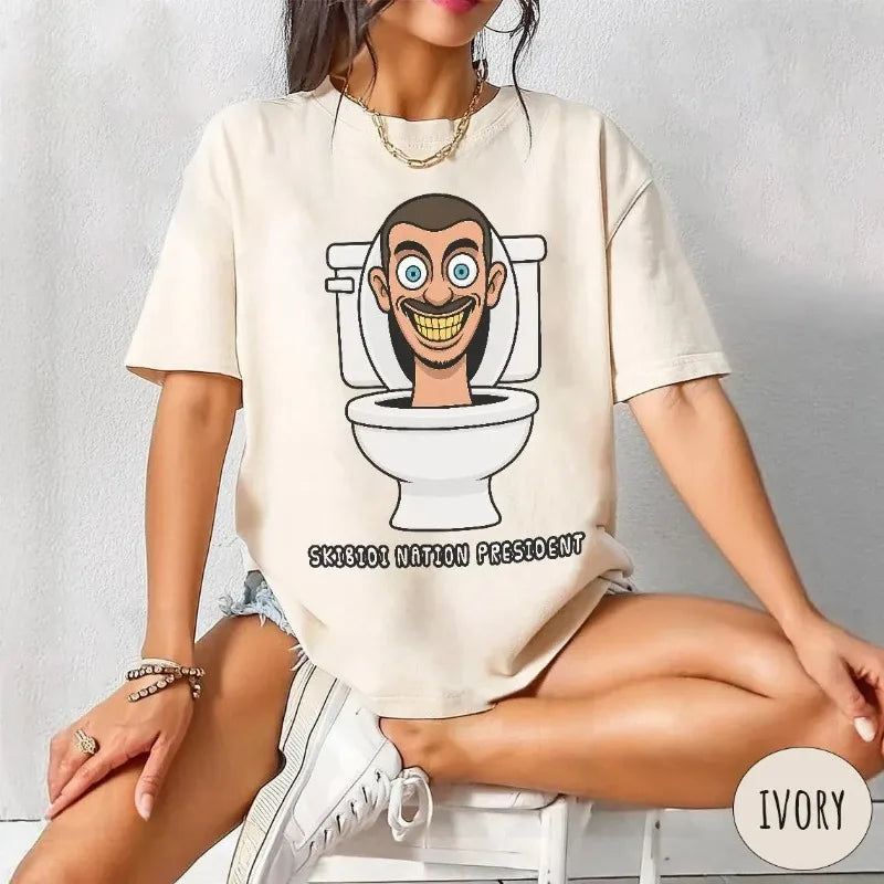 skibidi toilet president t-shirt for kids