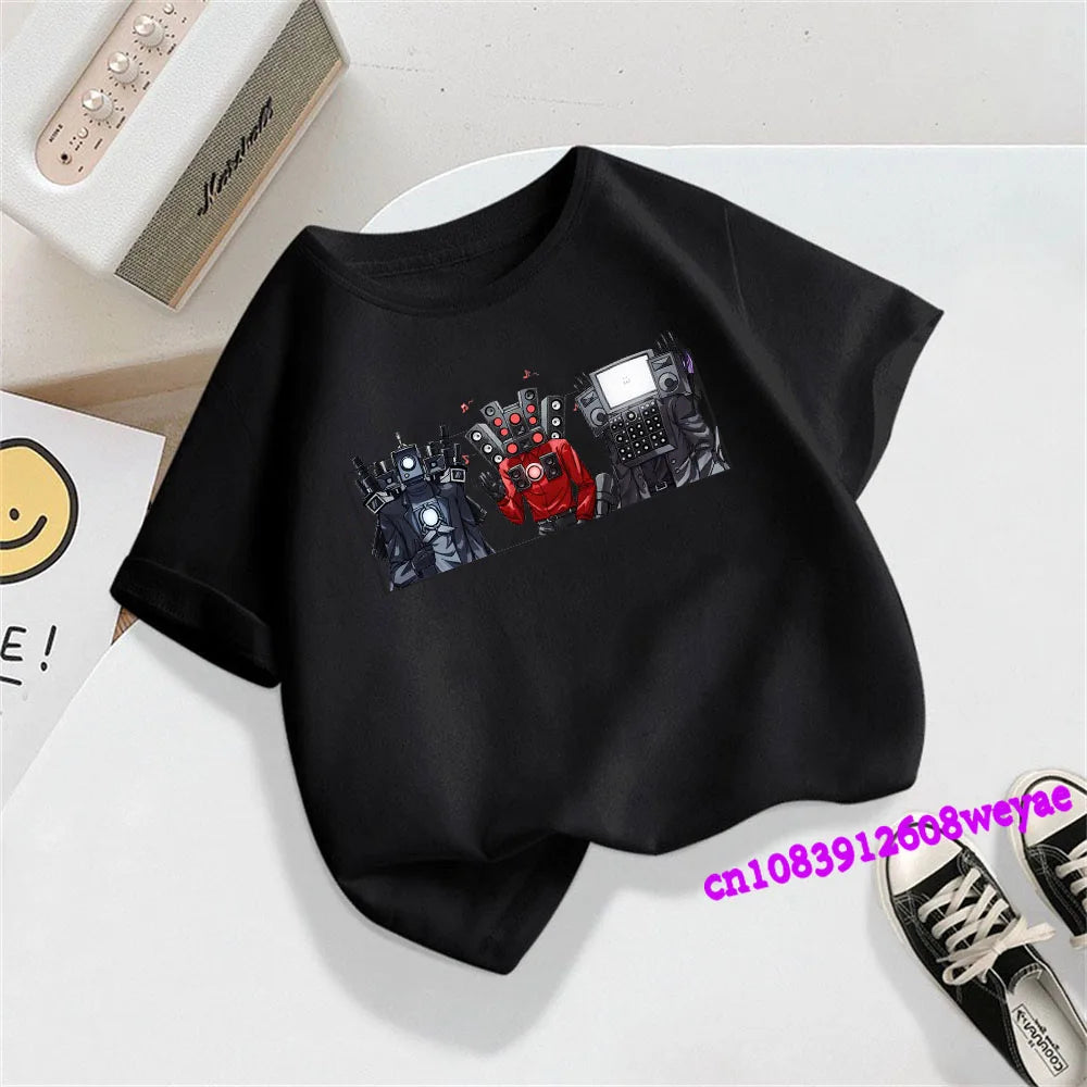 skibidi meme graphic t-shirt for kids