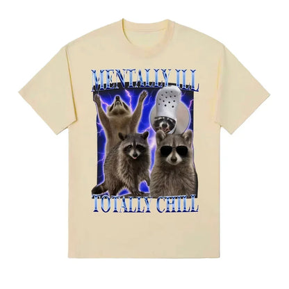 Funny Raccoon Meme T-shirt for Kids