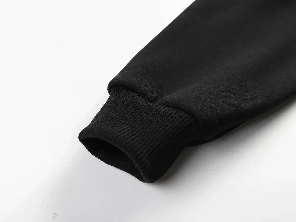 graphic print hoodie with skibidi style design