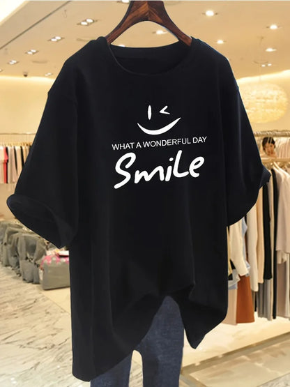 Kids' Casual Smiley Face T-shirt