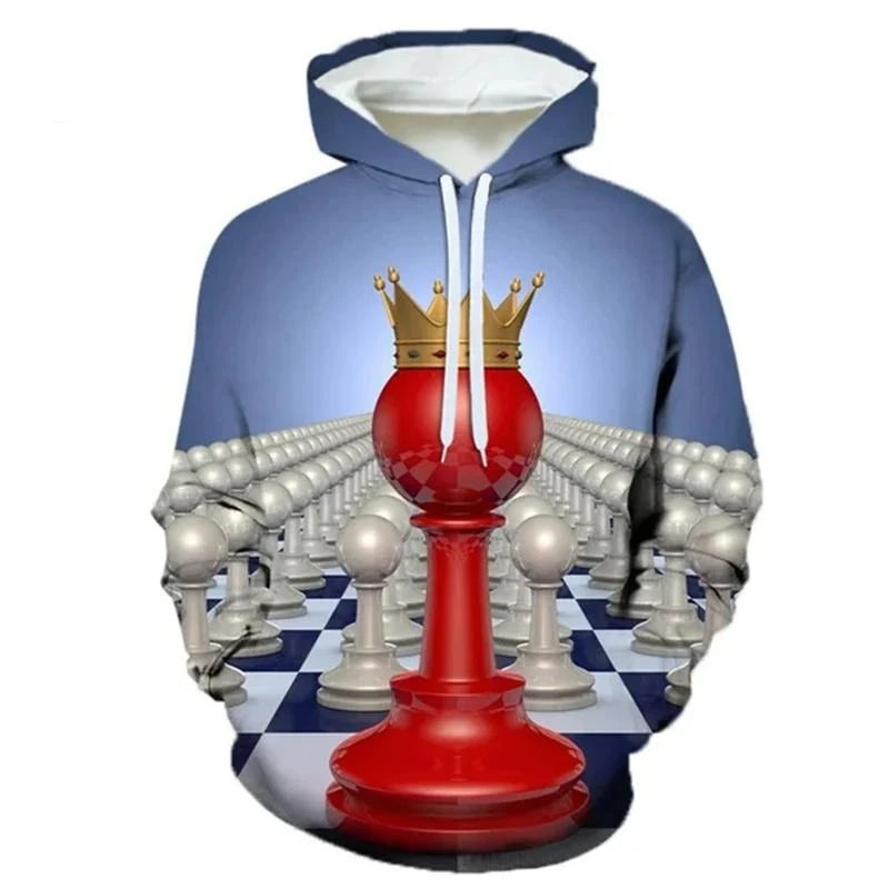 chess print hoodie for kids