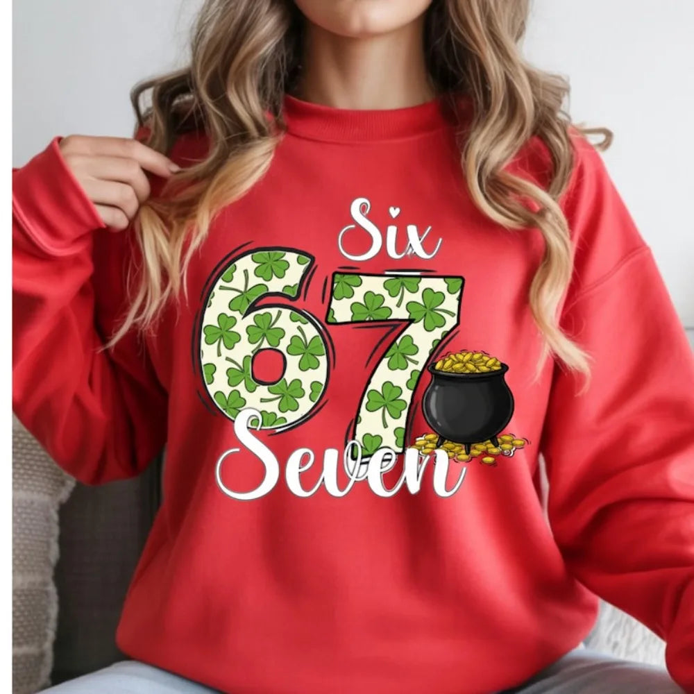 six seven shamrock hoodie for kids