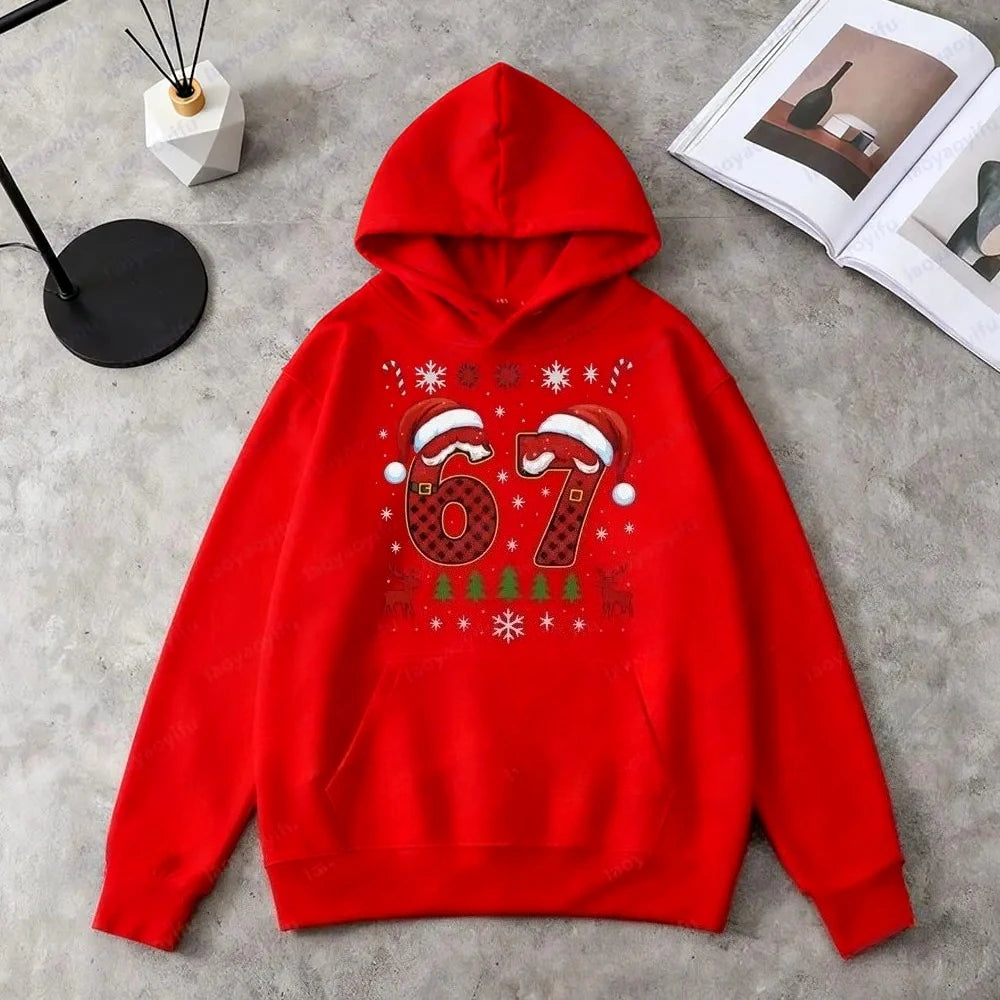 funny christmas hoodie with meme design for kids