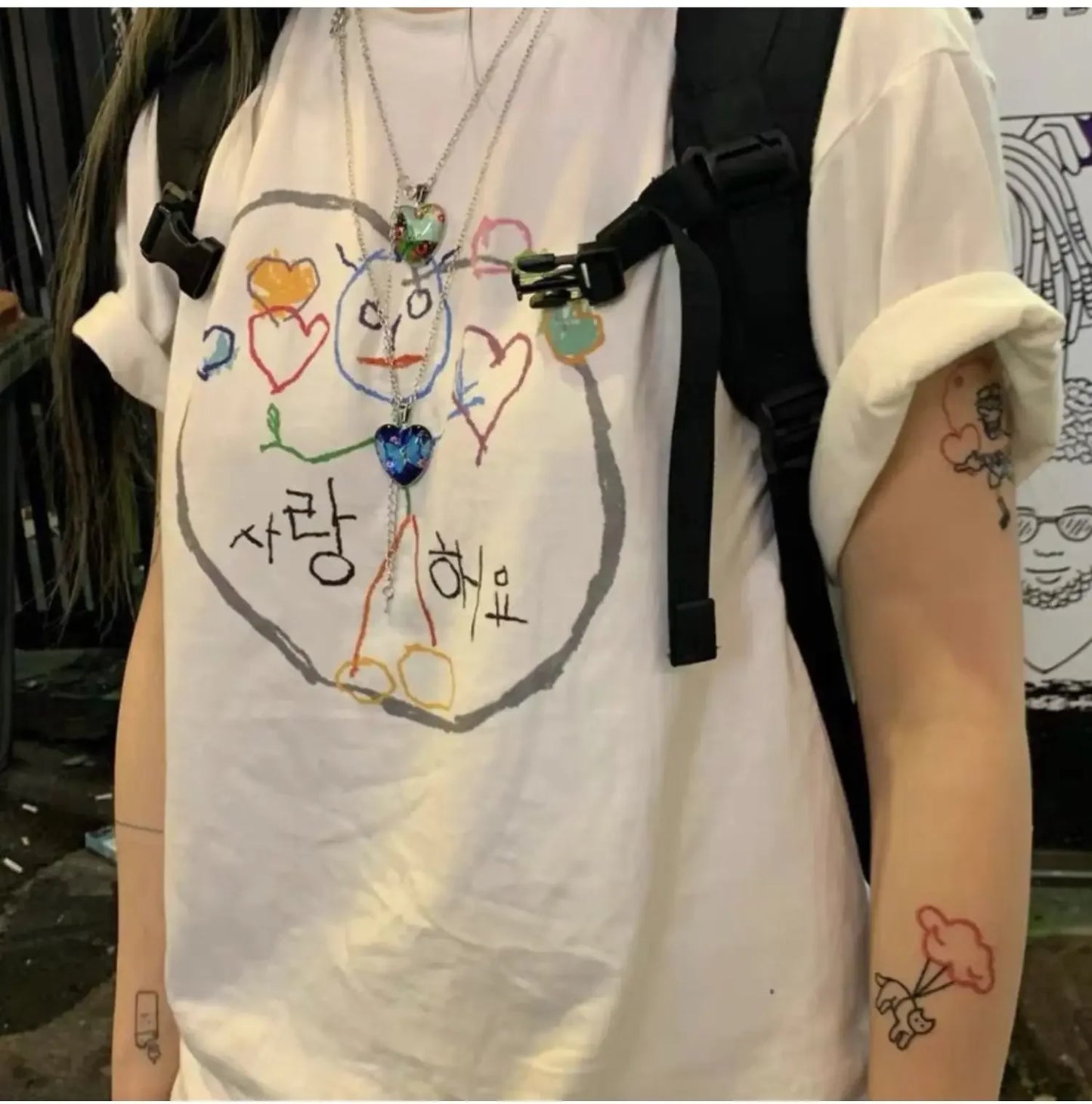 skibidi heart graphic t-shirt for kids