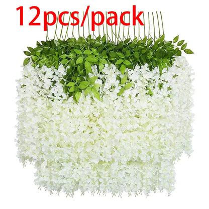 12pcs Artificial Wisteria Flower Garland for Parties