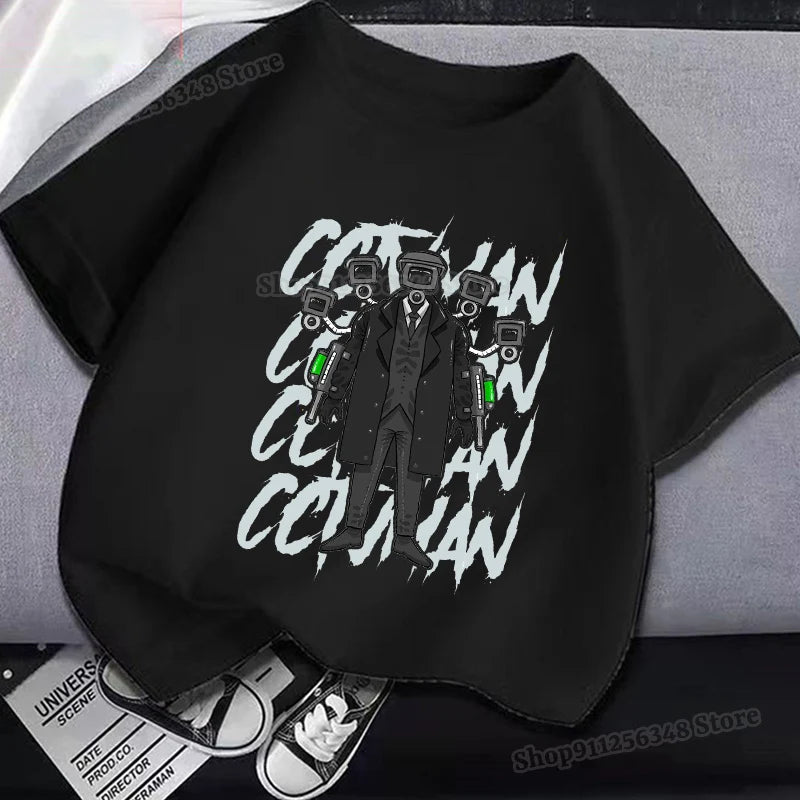 skibidi toilet kids summer t-shirt