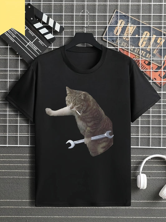 Fun Mechanical Cat T-shirt for Kids