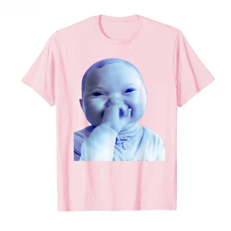 funny ai baby t-shirt with laughing emoji