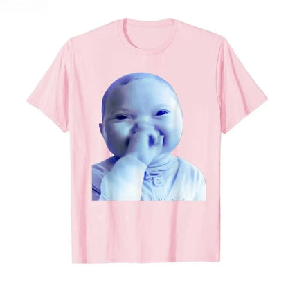 Funny AI Baby T-shirt with Laughing Emoji