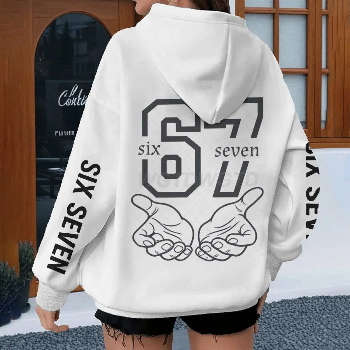 unisex cartoon graphic hoodie - skibidi style