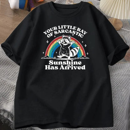 Sassy Raccoon Graphic T-Shirt for Kids